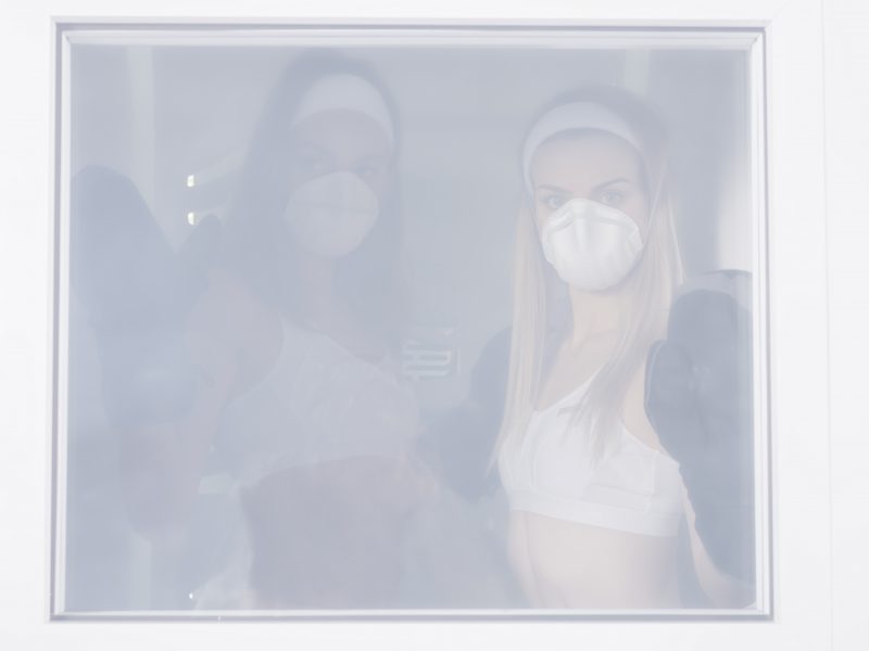 Couple inside the chamber